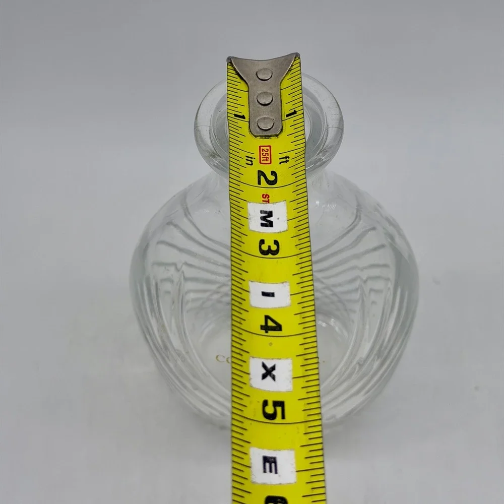 Courvoisier Glass Decanter Clear Diamond Swirl Pattern Barware Vintage